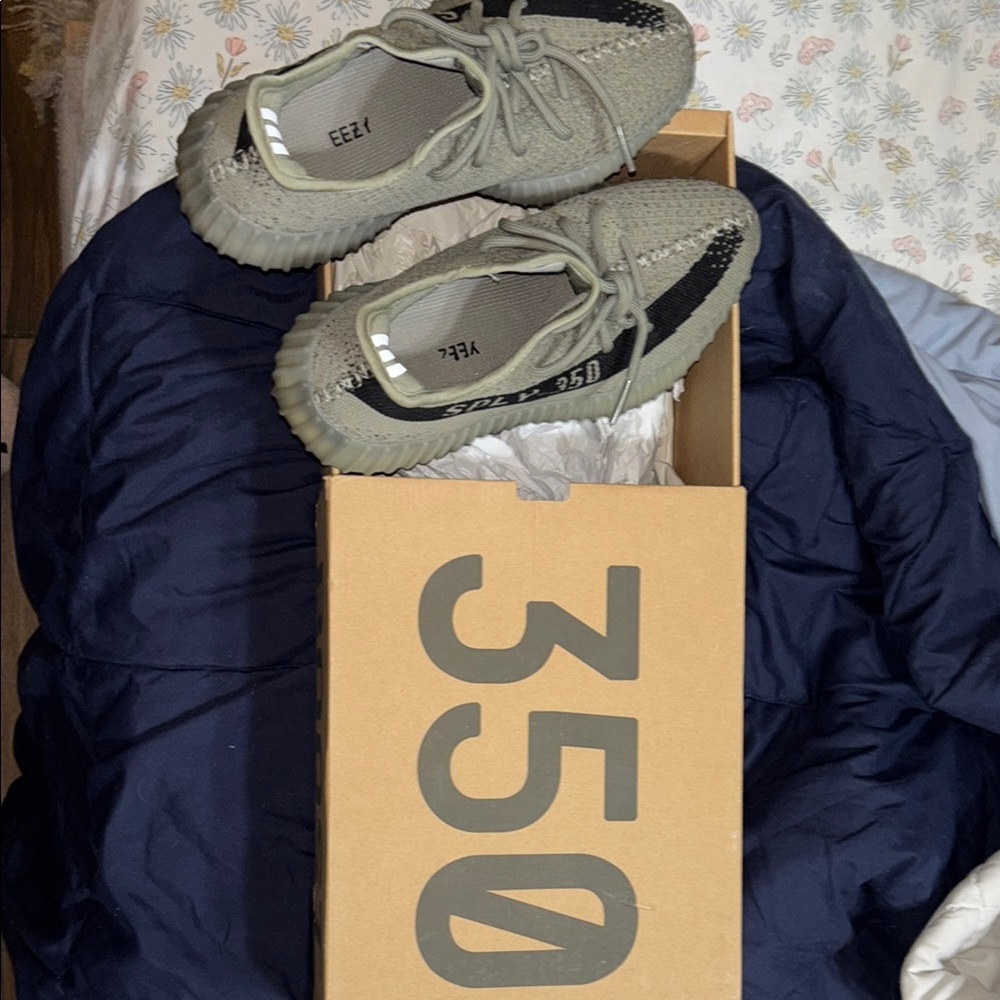 Yeezy Gray and Black Sneakers
